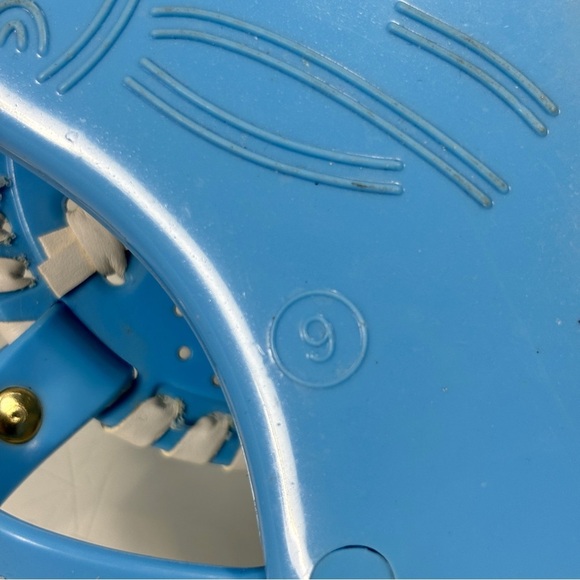 Jack Rogers French Blue & White Striped Georgica Jelly Sandal Flip Flops Size 9 - Picture 10 of 11